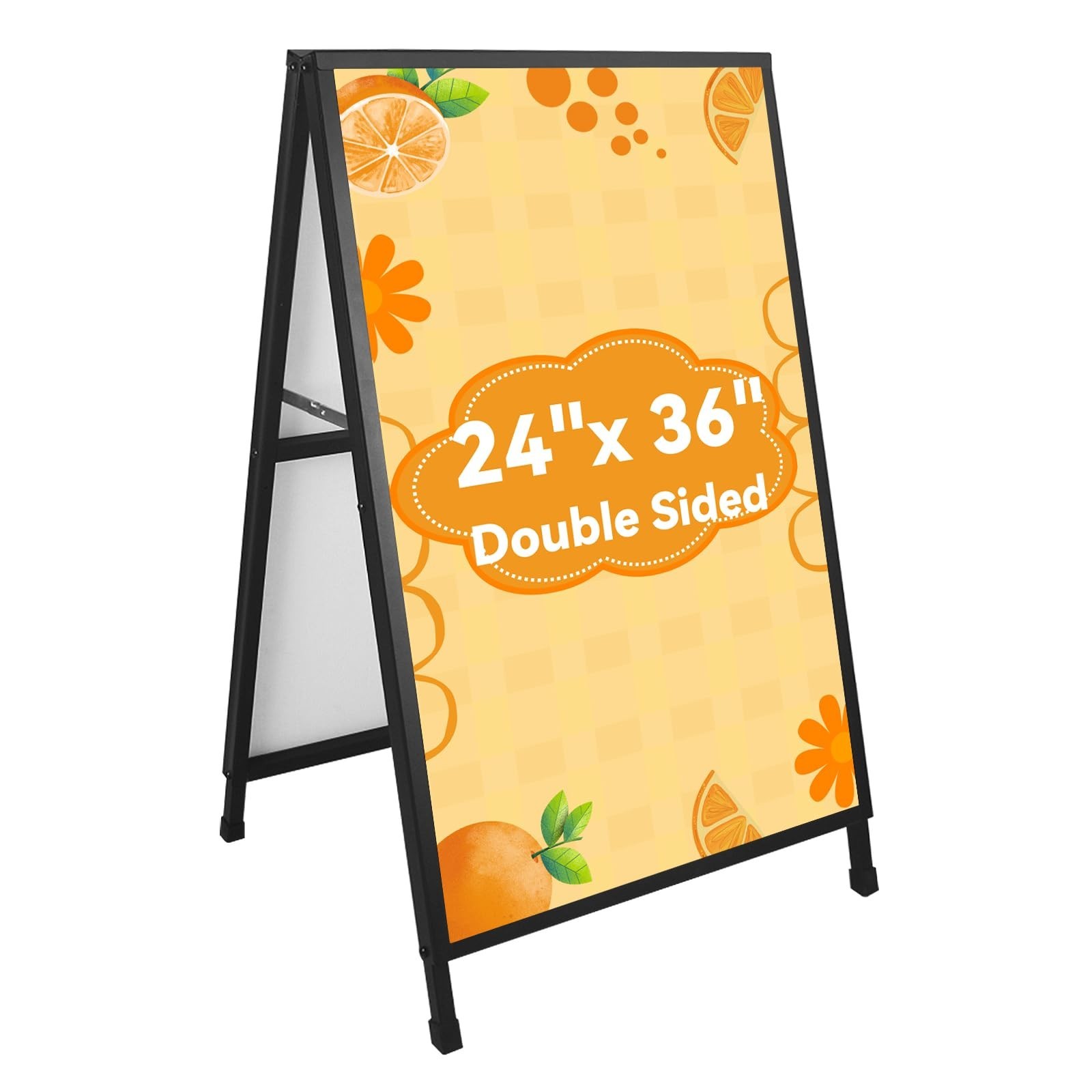Heavy Duty Double-Sided A-Frame Sidewalk Sign 24×36 Inch Foldable Metal Board