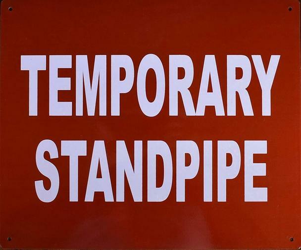 Temporary Standpipe Sign (RED,Reflective, Aluminium 10×12 -Rust Free)-REF24-1027