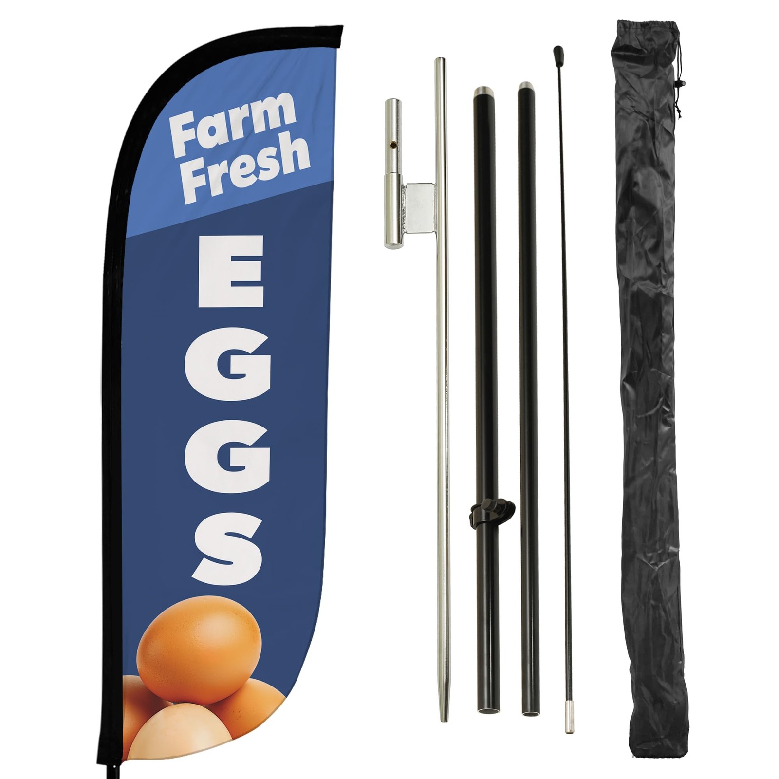 Lookourway Feather Flag Pole Kit – 7 Feet Tall Advertising Banner Fiberglass