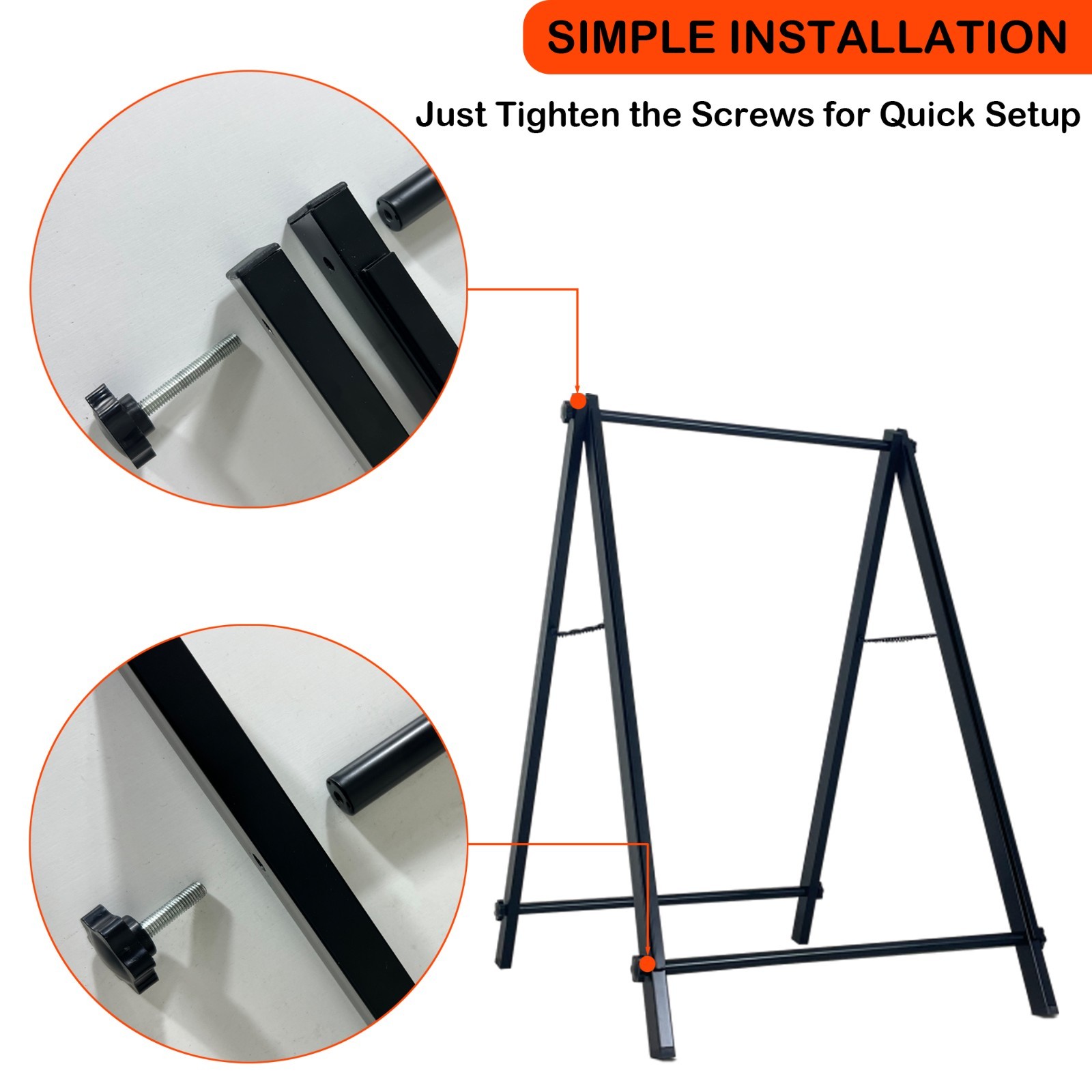 A Frame Sidewalk Sign Metal Stand for OPEN HOUSE SIGN for Realtor 24&Prime;x24&Prime; 2 Pack