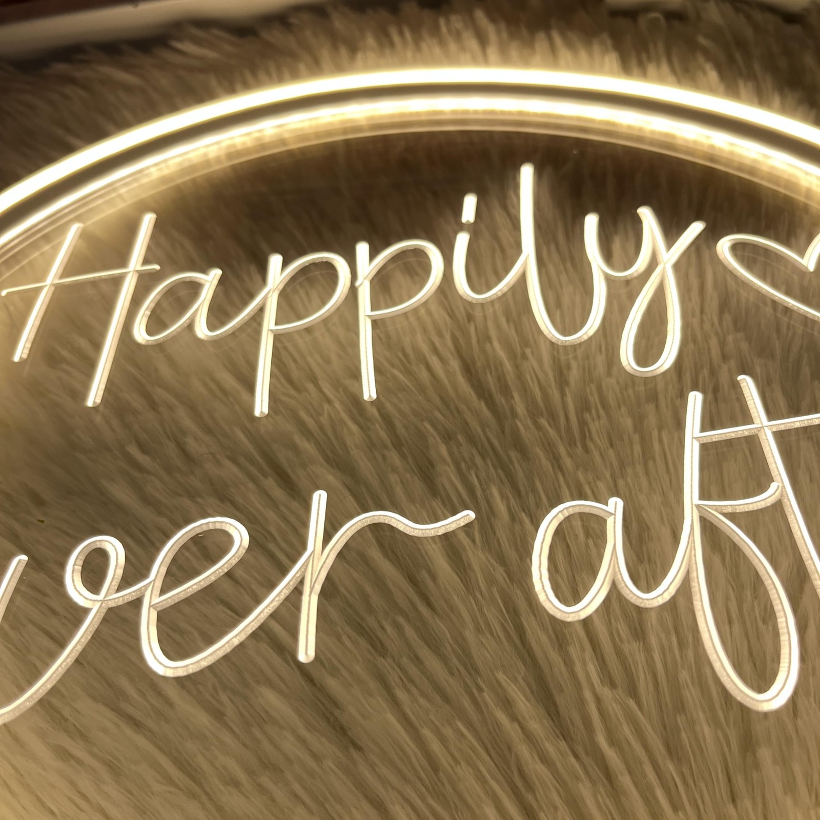 Happily Ever After Neon Sign Dimmable LED Neon Lights Sign for Wall Decor USB…