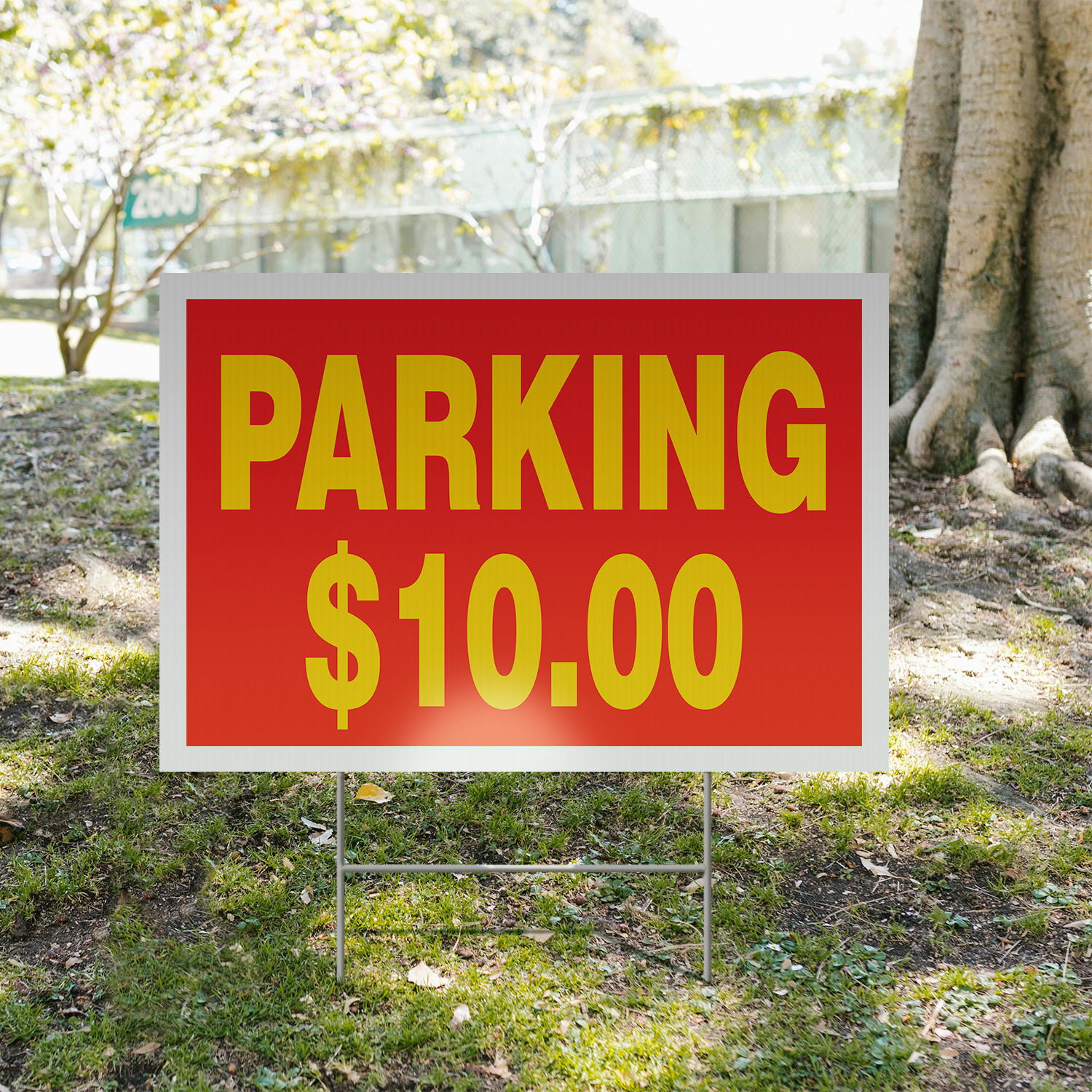 Parking $10 Dollars Yard Sign Event Parking, Affordable Pricing, Clear Messaging
