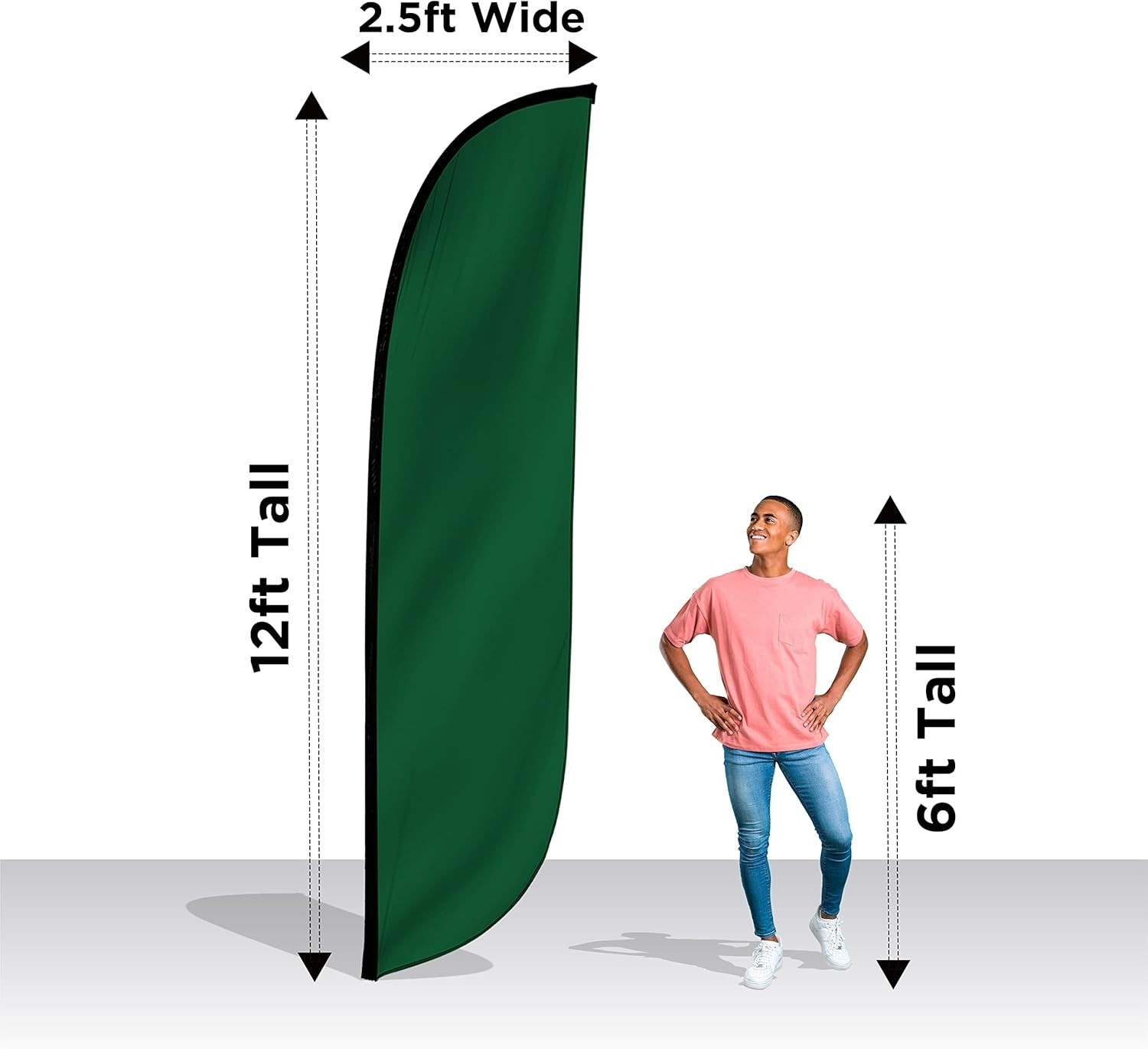 Feather Flag Banner – 12 Feet Tall Advertising Flags for Outdoor Business and…