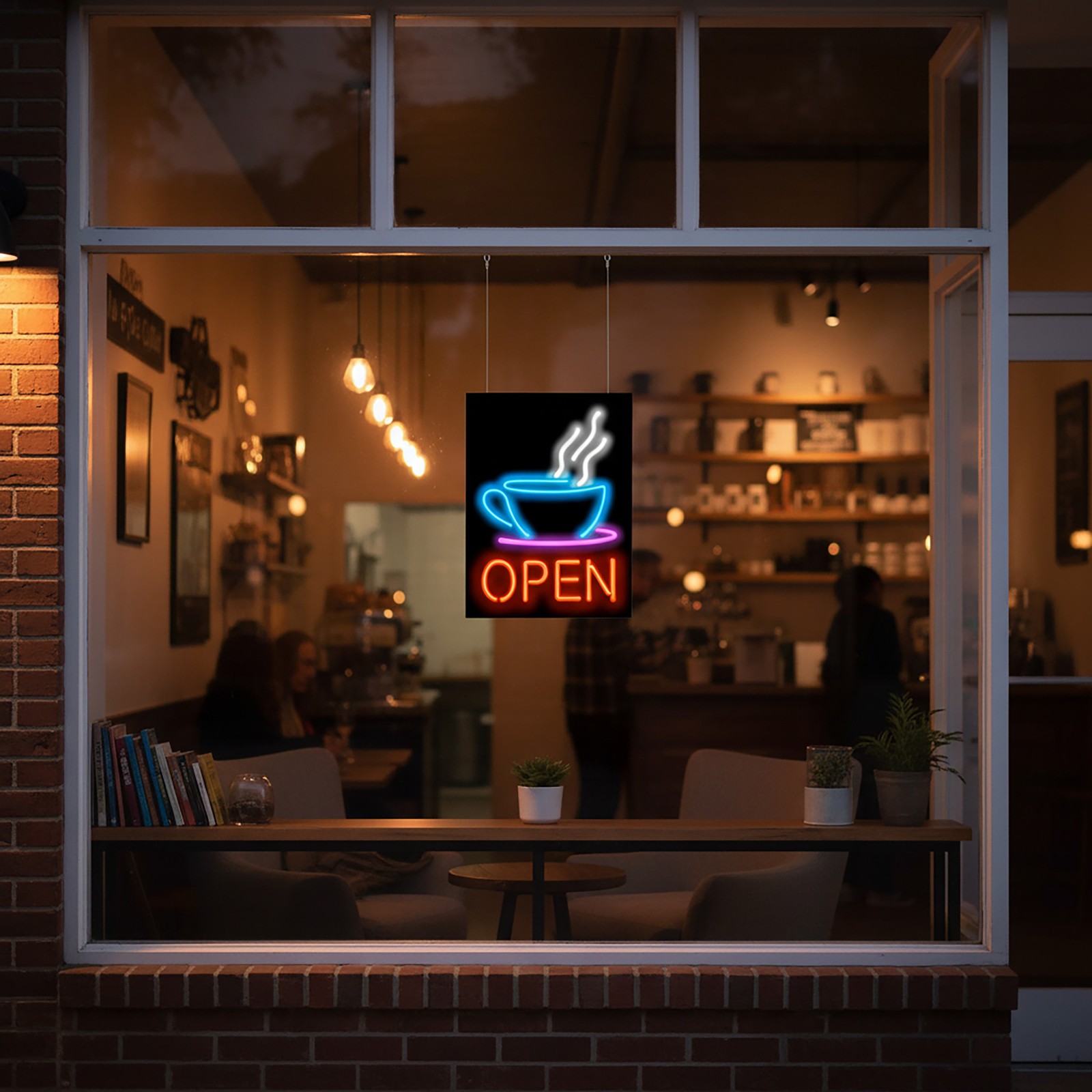 Coffee Open Neon Sign – Compact 15&Prime; x 20&Prime; – Real Neon Attracts More Customers