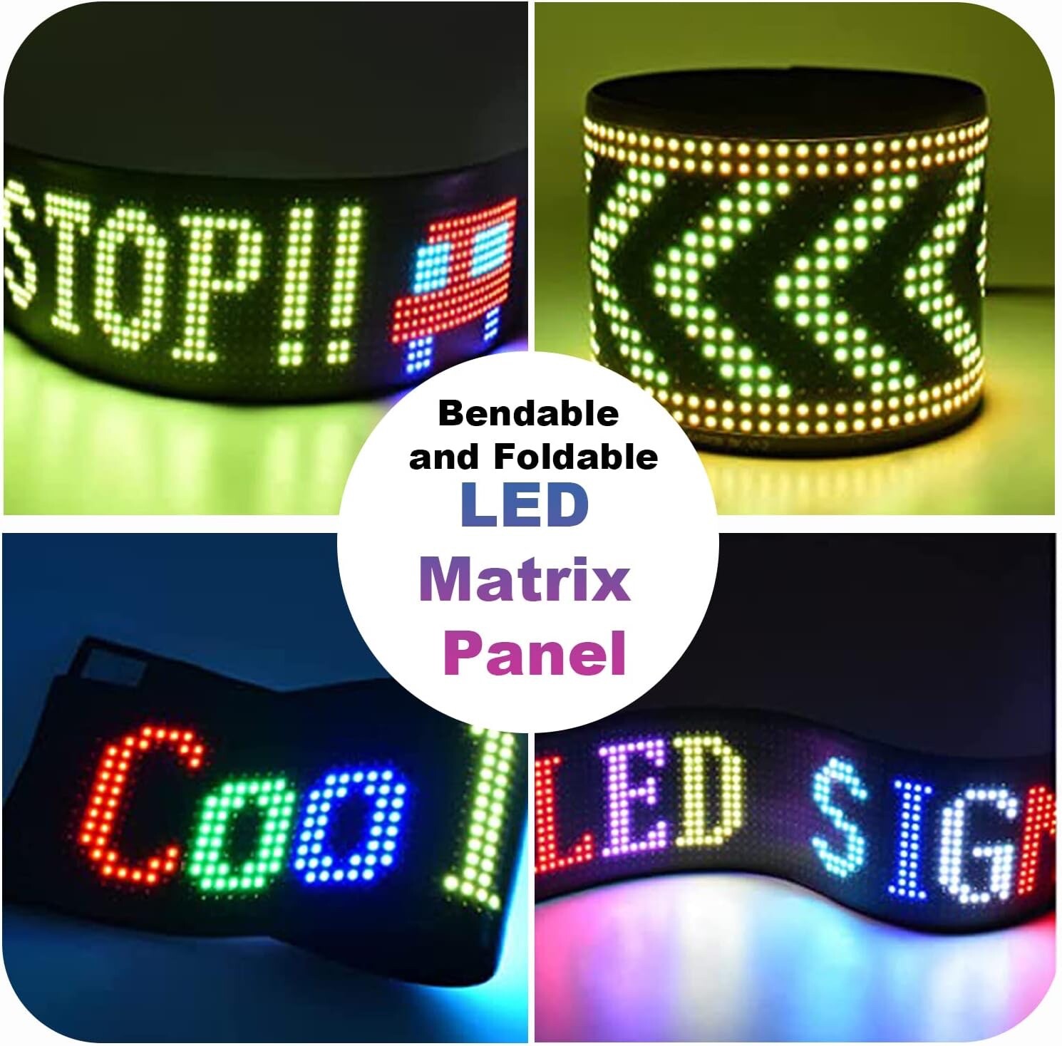Scrolling LED Sign Matrix Pixel Panel CAR Advertising Screen APP Control