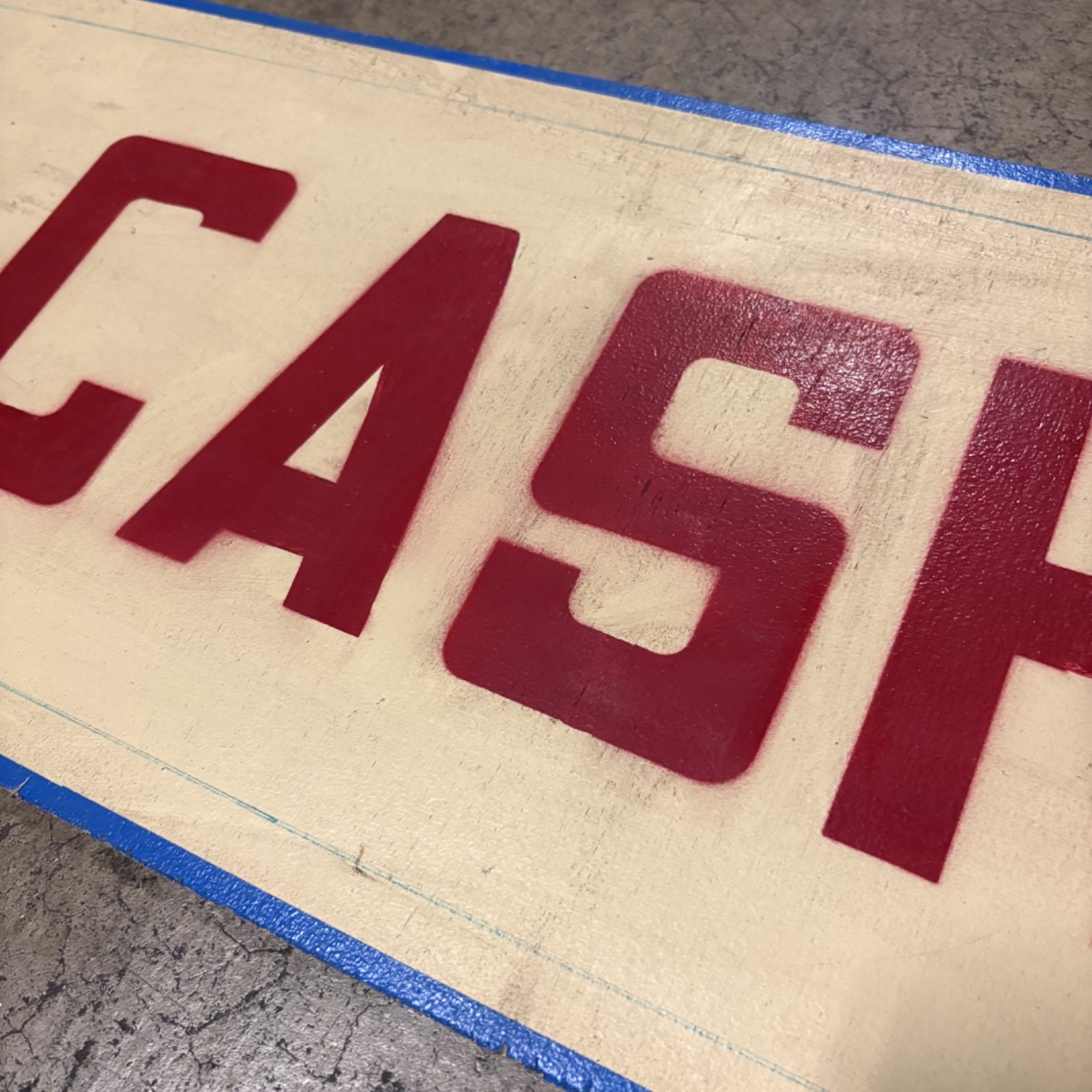 Custom Made Large Wooden Cashier Sign – Approx. 42&Prime; Long