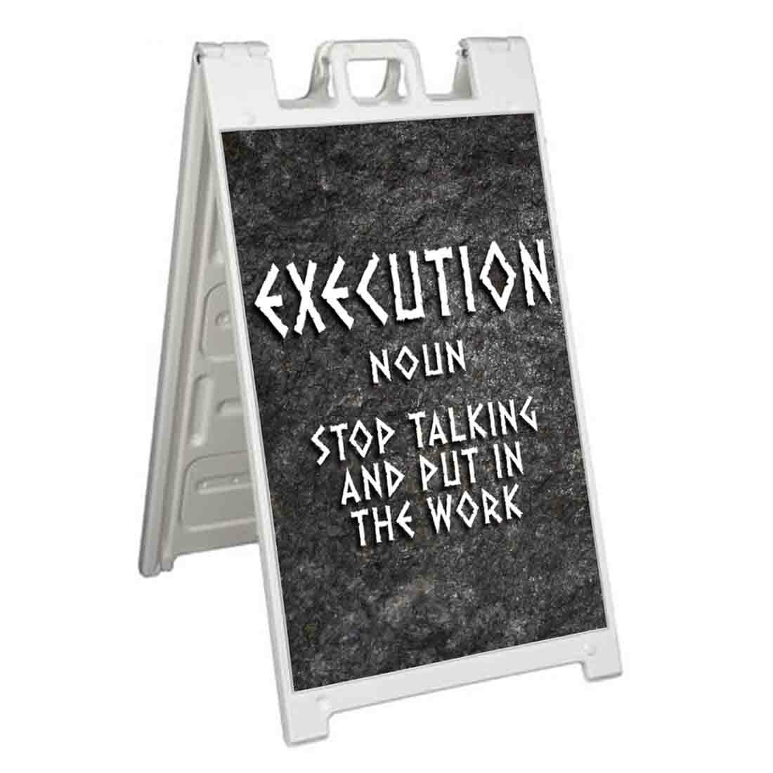 EXECUTION DEFINITION Signicade 24×36 Aframe Sidewalk Sign Banner Decal INSPIRE