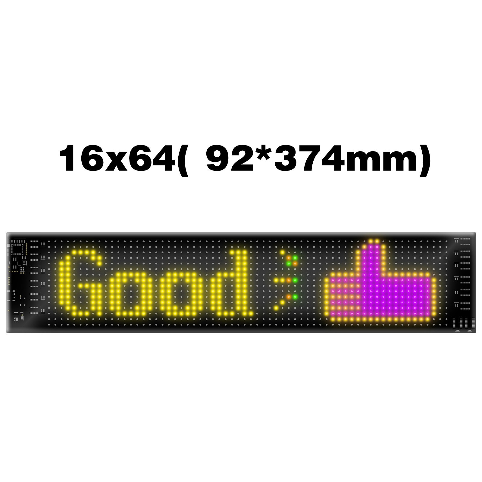 Car Windshield LED Sign 16*64 Pixel App Control Programmable Flexible Led Screen