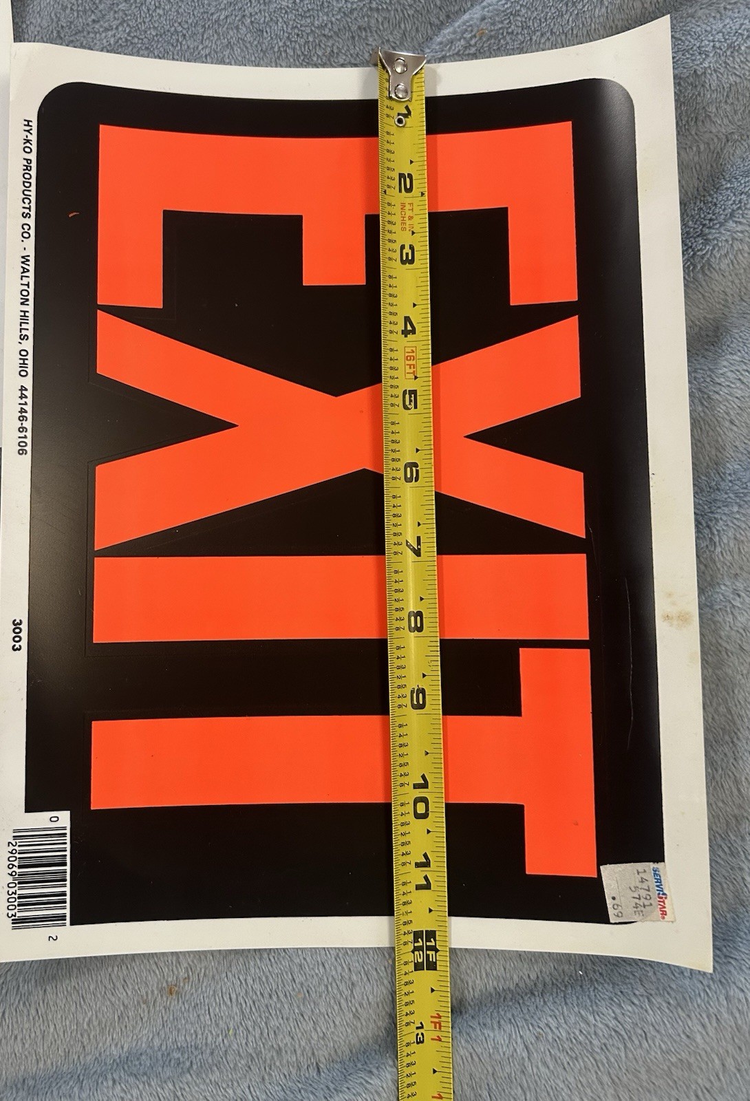 Lot Of 2 Red & White Flexible Plastic « EXIT » Sign 9X12 Inch US Seller