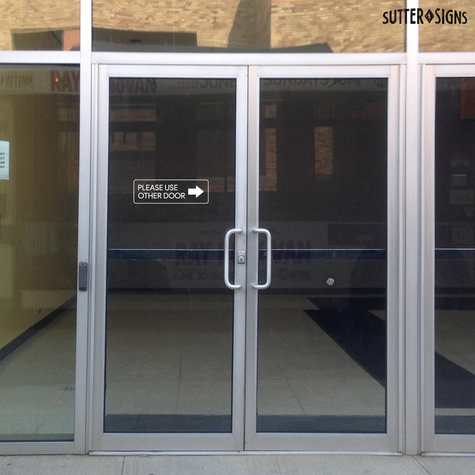 Please Use Other Door Stickers, Left and Right Arrow Decals, 12&Prime; x 4&Prime; Transpa…