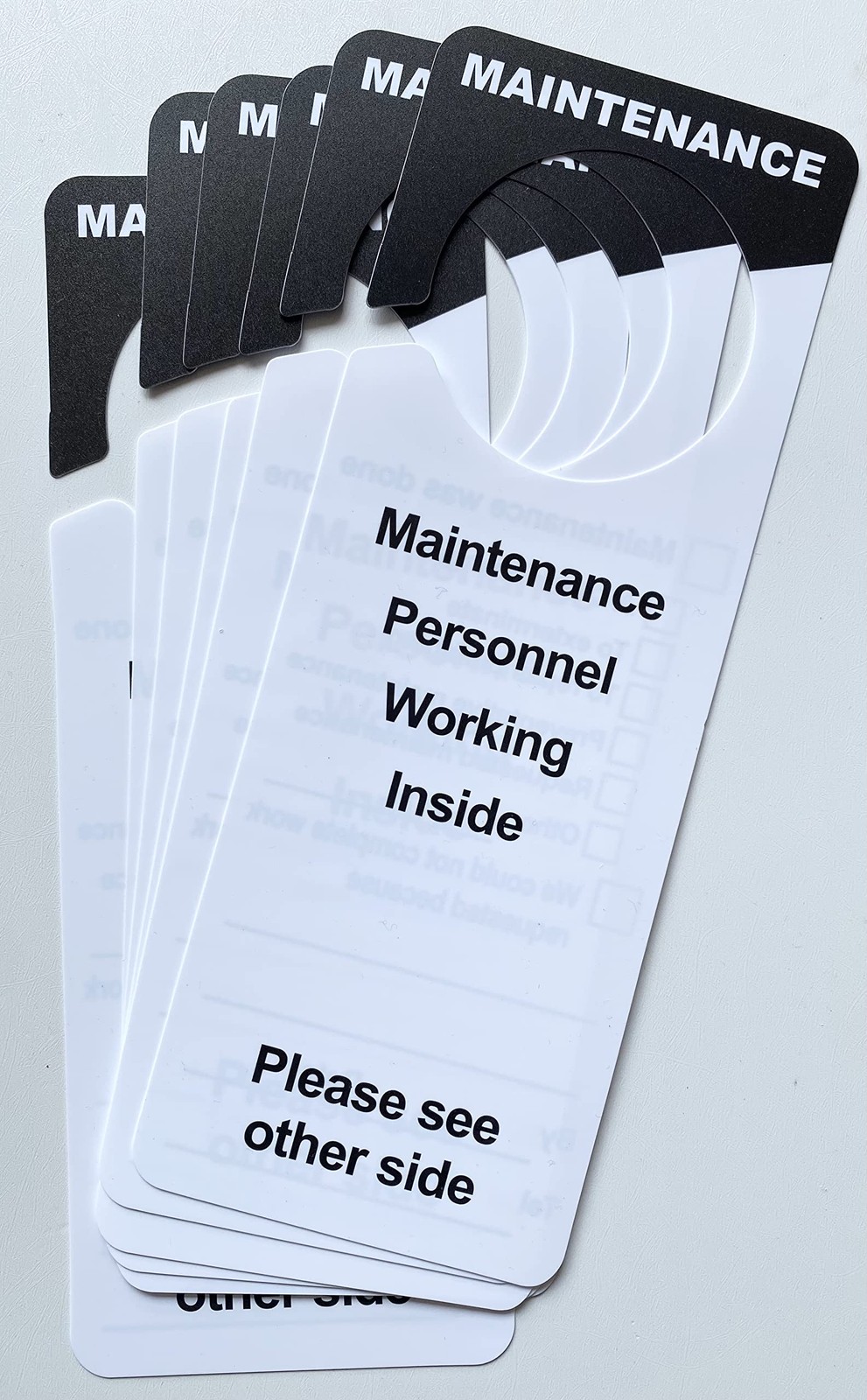 30 Packs Maintenance Door Hanger Tags for Property Management 9.5×3.5