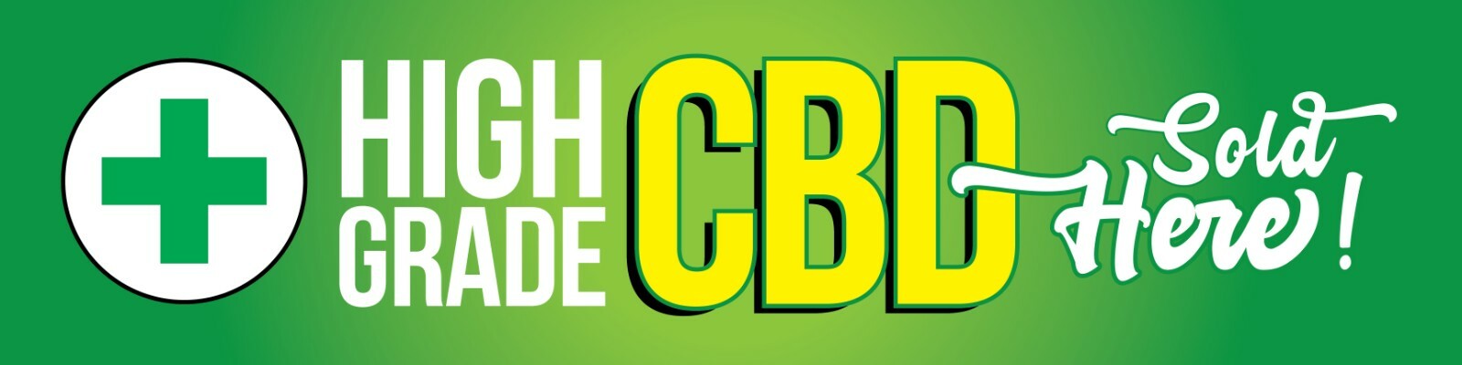 CBD Banner – Outdoor Vinyl Sign Flag Retail Health Natural Store Shop Market