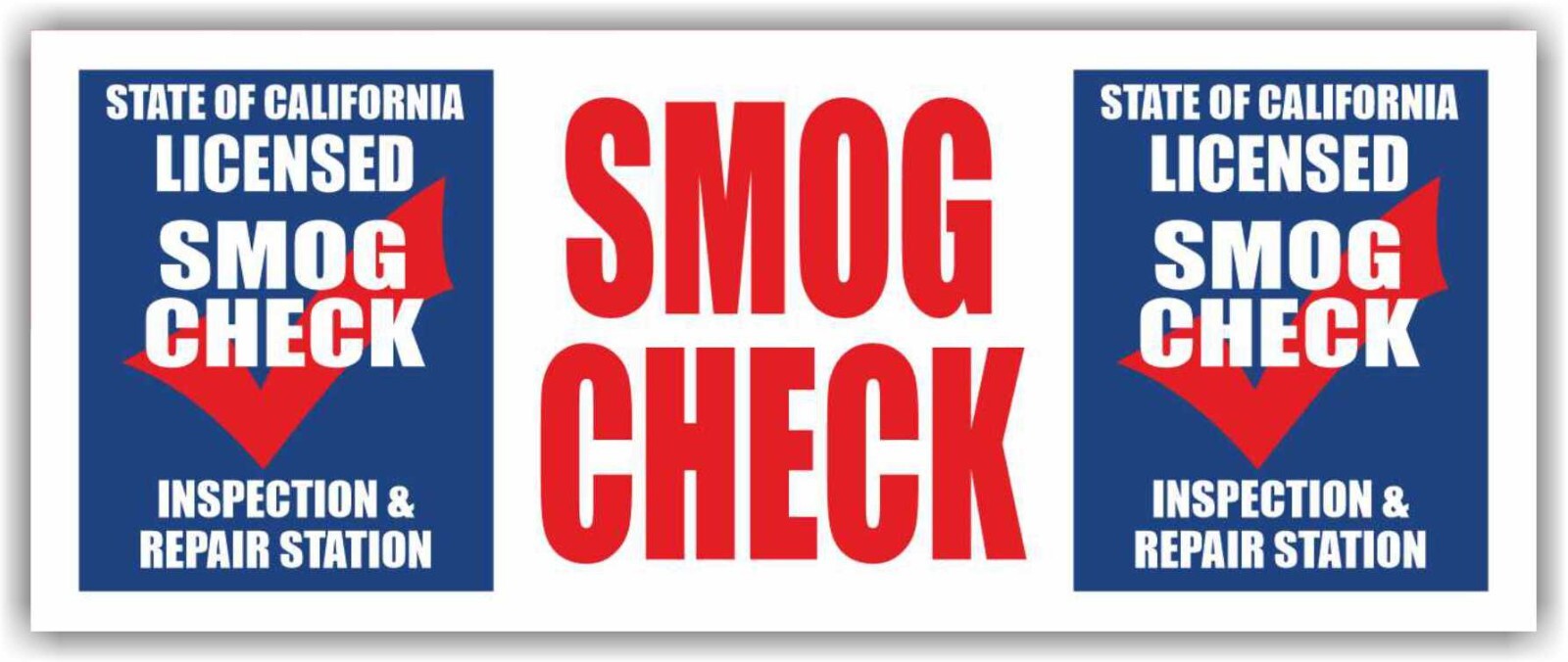 SMOG CHECK State Inspection Advertising Banner Vinyl Sign auto repair service
