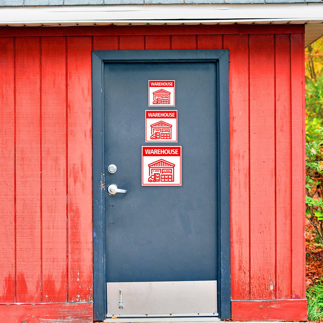 Square Plus Warehouse Wall or Door Sign | Health & Safety Warehouse Business