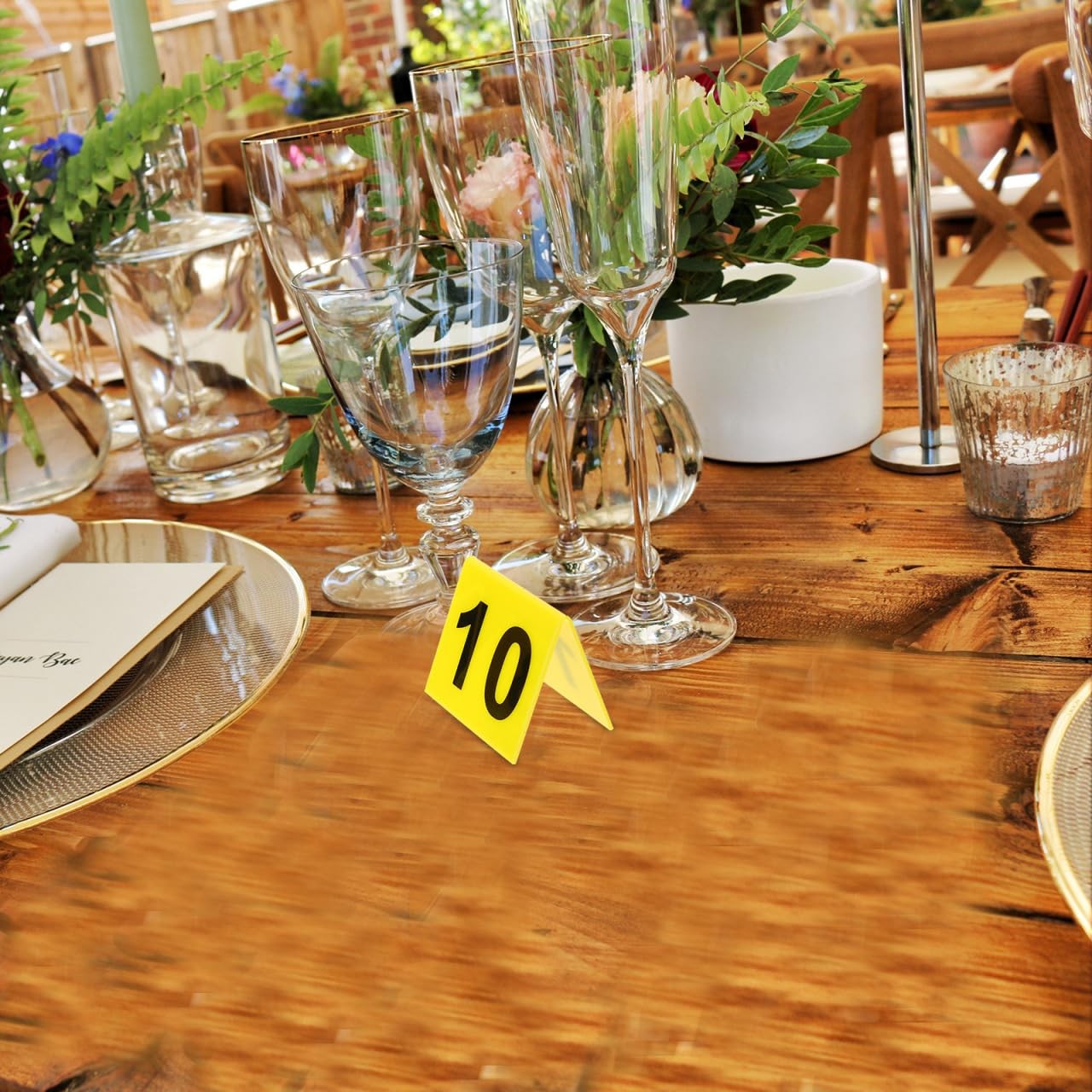 10PCS Restaurant Table Numbers,1-10 Evidence Markers Double Side Numbered Tab…