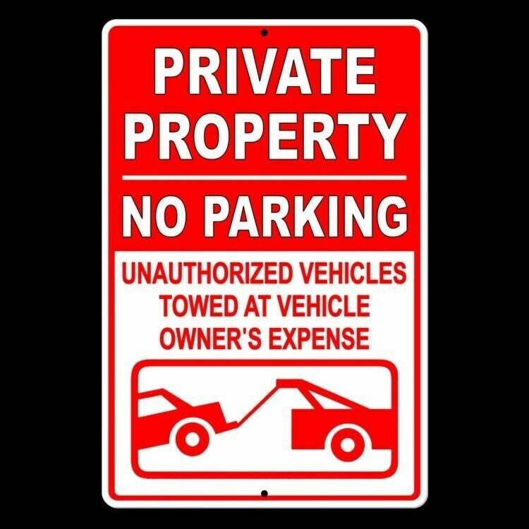 Private Property No Parking Violators Towed At Owners Expense Sign / Decal /