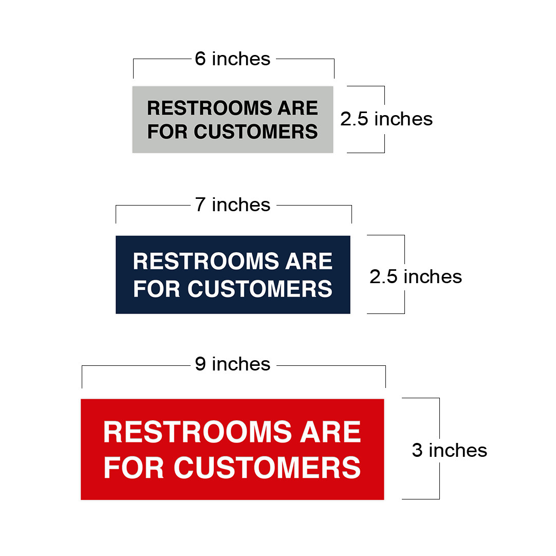 Basic Restrooms Are For Customers Sign