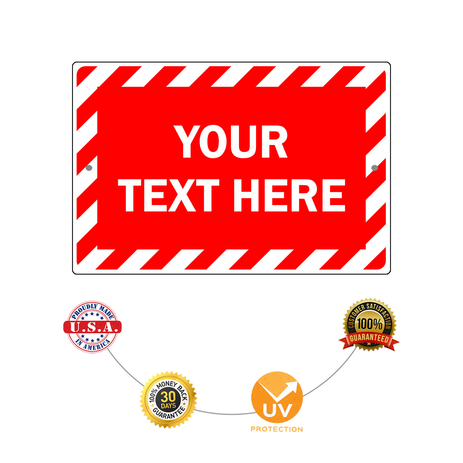 Custom Sign Your Text Wording Sign Personalized Text Notice Aluminum Metal Sign