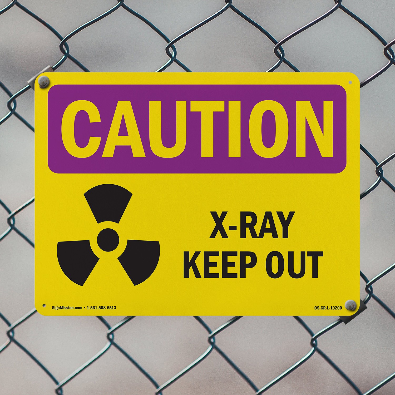X-Ray Keep Out OSHA Caution Radiation Sign Metal Plastic Or Decal – 5 or 10 Pack