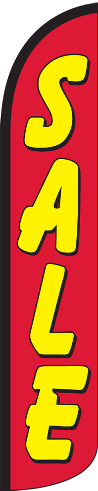 Sale Red/Yellow 15&prime; Tall Windless Swooper Feather Banner Flag & Pole Kit