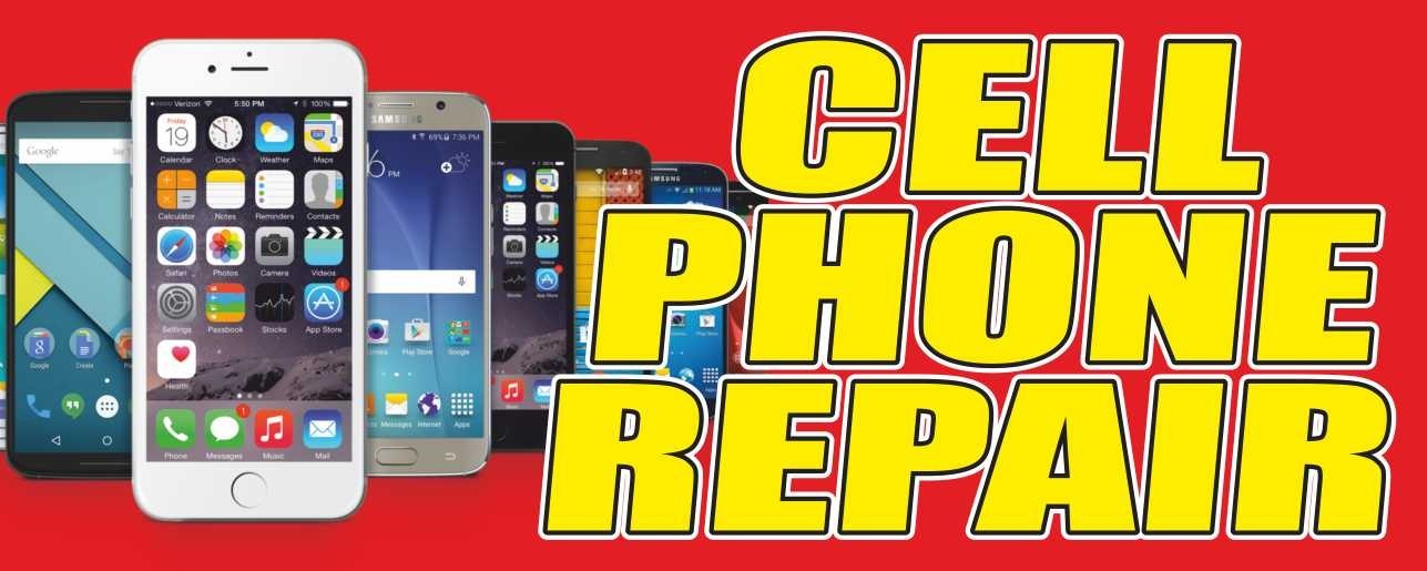 CELL PHONE REPAIR Advertising Banner Vinyl Mesh Sign service fix laptop shop