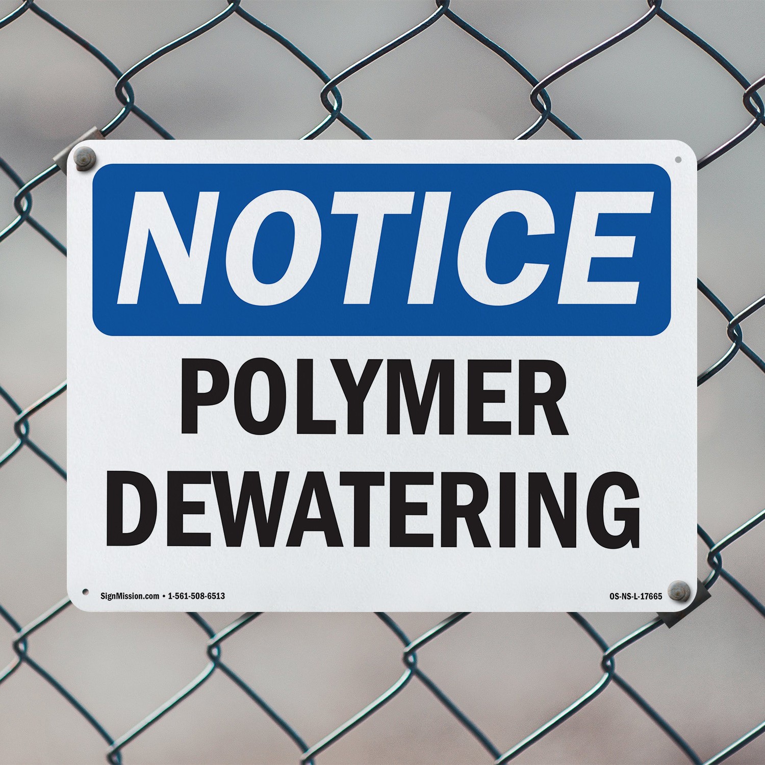 Polymer Dewatering OSHA Notice Sign Metal, Plastic, Or Decal – 5 or 10 Pack
