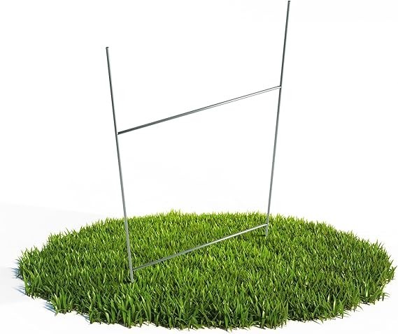 50-Pack 10&Prime;x24&Prime; H-Frame Yard Sign Stakes – Heavy-Duty 9-Gauge Galvanized Steel S