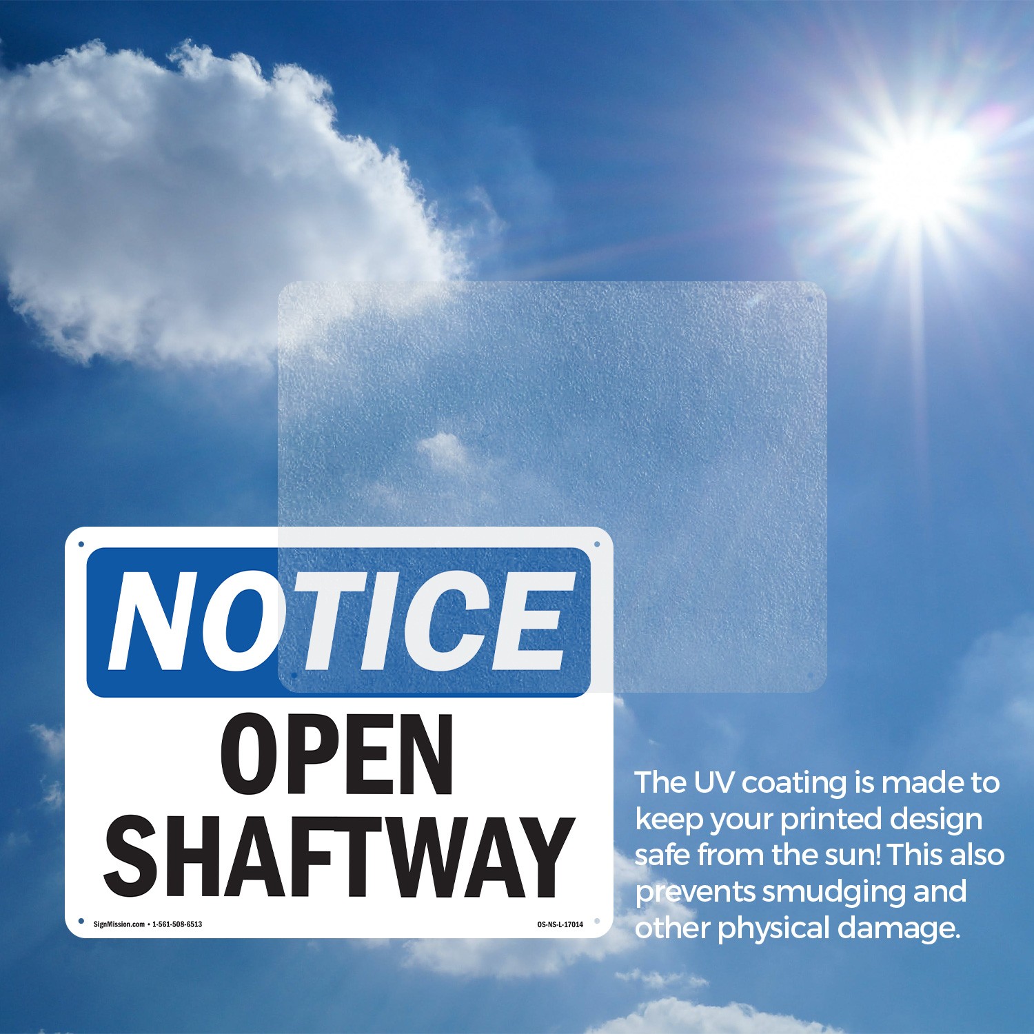 Open Shaftway OSHA Notice Sign Metal, Plastic, Or Decal – 5 or 10 Pack