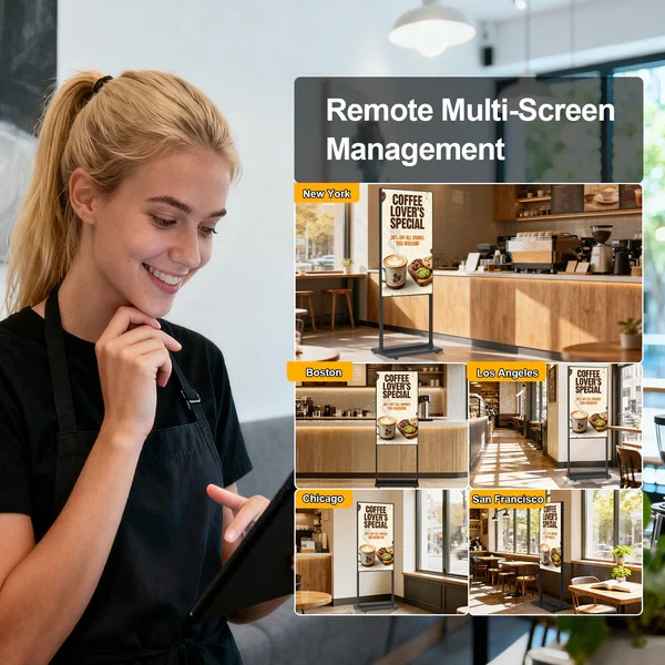32&Prime; 2K Ultra HD Digital Signage 700nits Floor Standing Commercial Screen