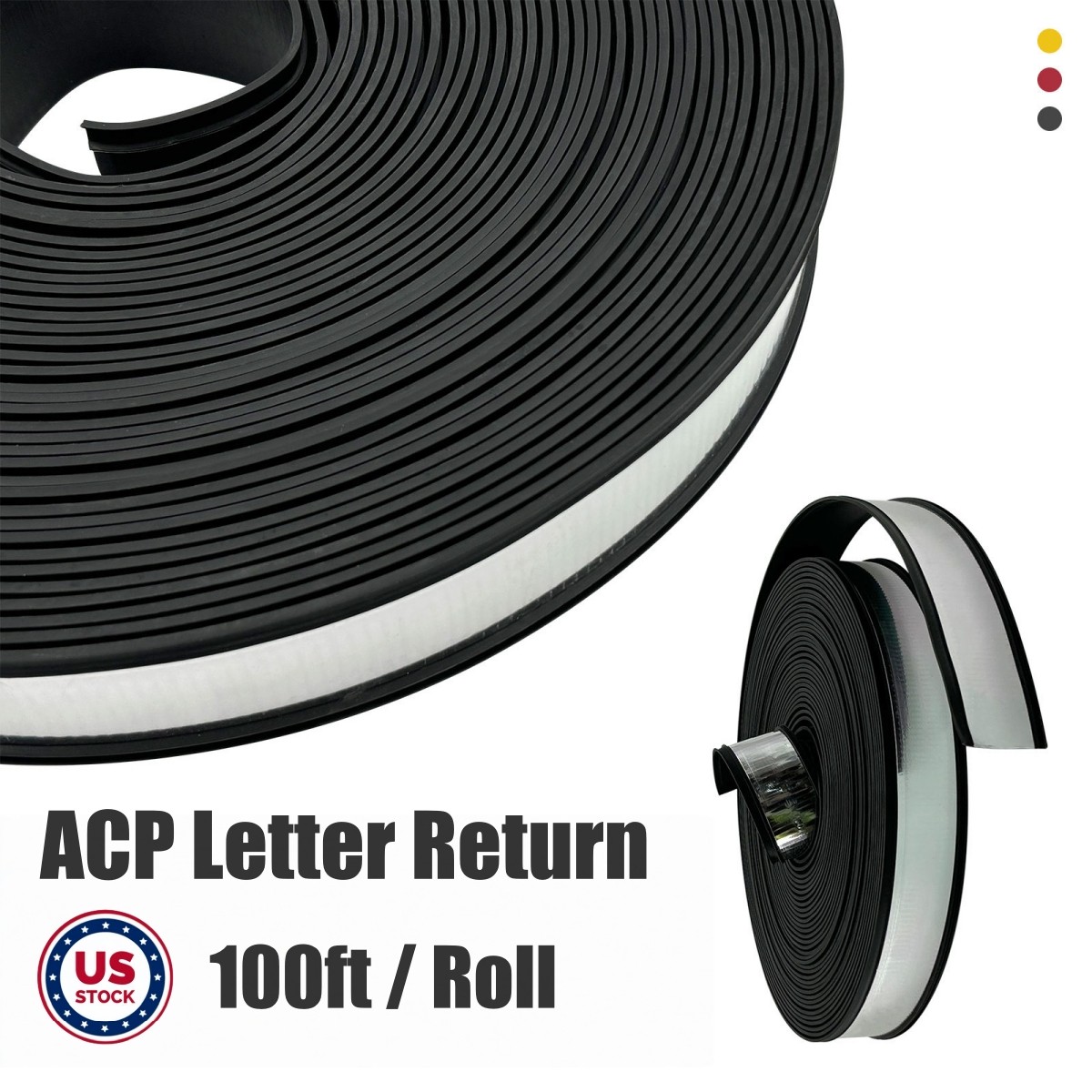 8cm x 33m Aluminum Trim Cap Coil for Channel Letter & Lightbox Sign Double Edge