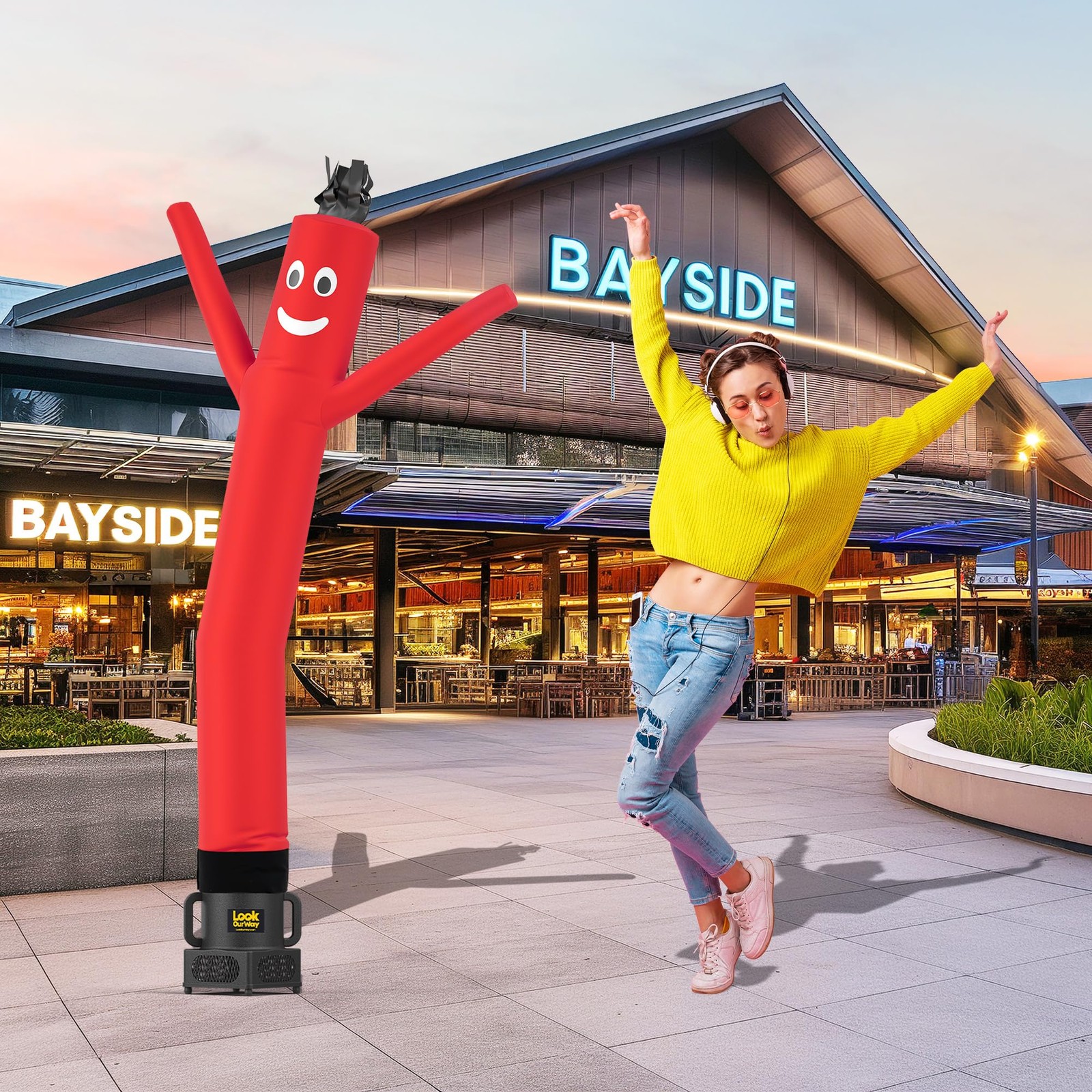 Air Dancers Wacky Waving Inflatable Tube Man Attachment – 6 Feet Tall Adverti.