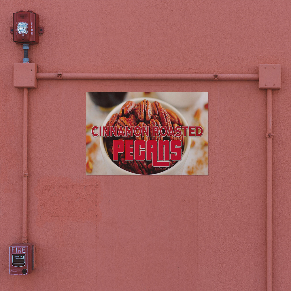 Decal Stickers Cinnamon Roasted Pecans Advertising Printing Store Sign Label