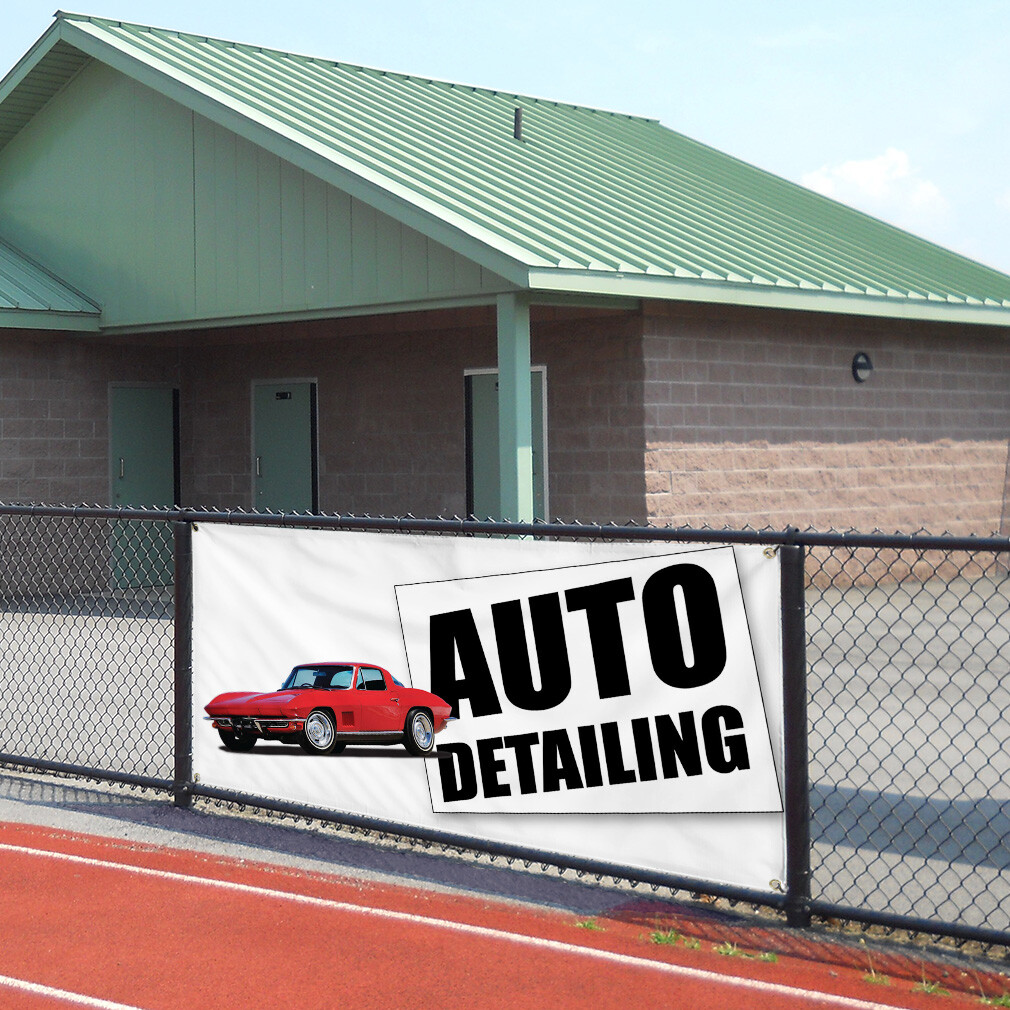 Vinyl Banner Sign Auto Detailing Auto Car Vehicle Style J Marketing Advertising