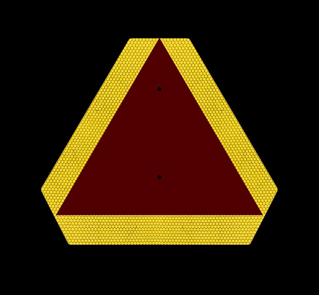 Slow Moving Vehicle Sign, Rust free Aluminium Slow Moving Vehicle Triangle signs