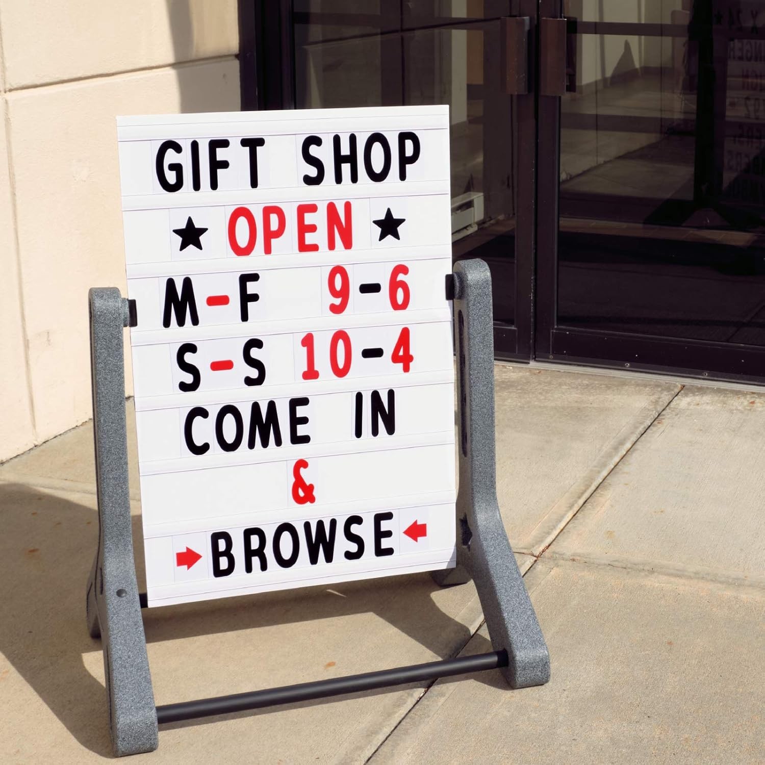 Swinging Changeable Message Sidewalk Sign 24&Prime; x 36&Prime; Sign W/ 792 Pre-Cut Double