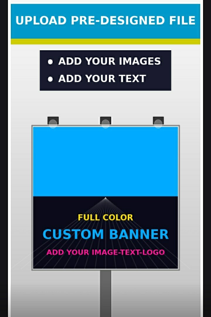 144&Prime; x 36&Prime; Design Ready Files Only* Vinyl Banner-Premium 13oz Matte -Grommets