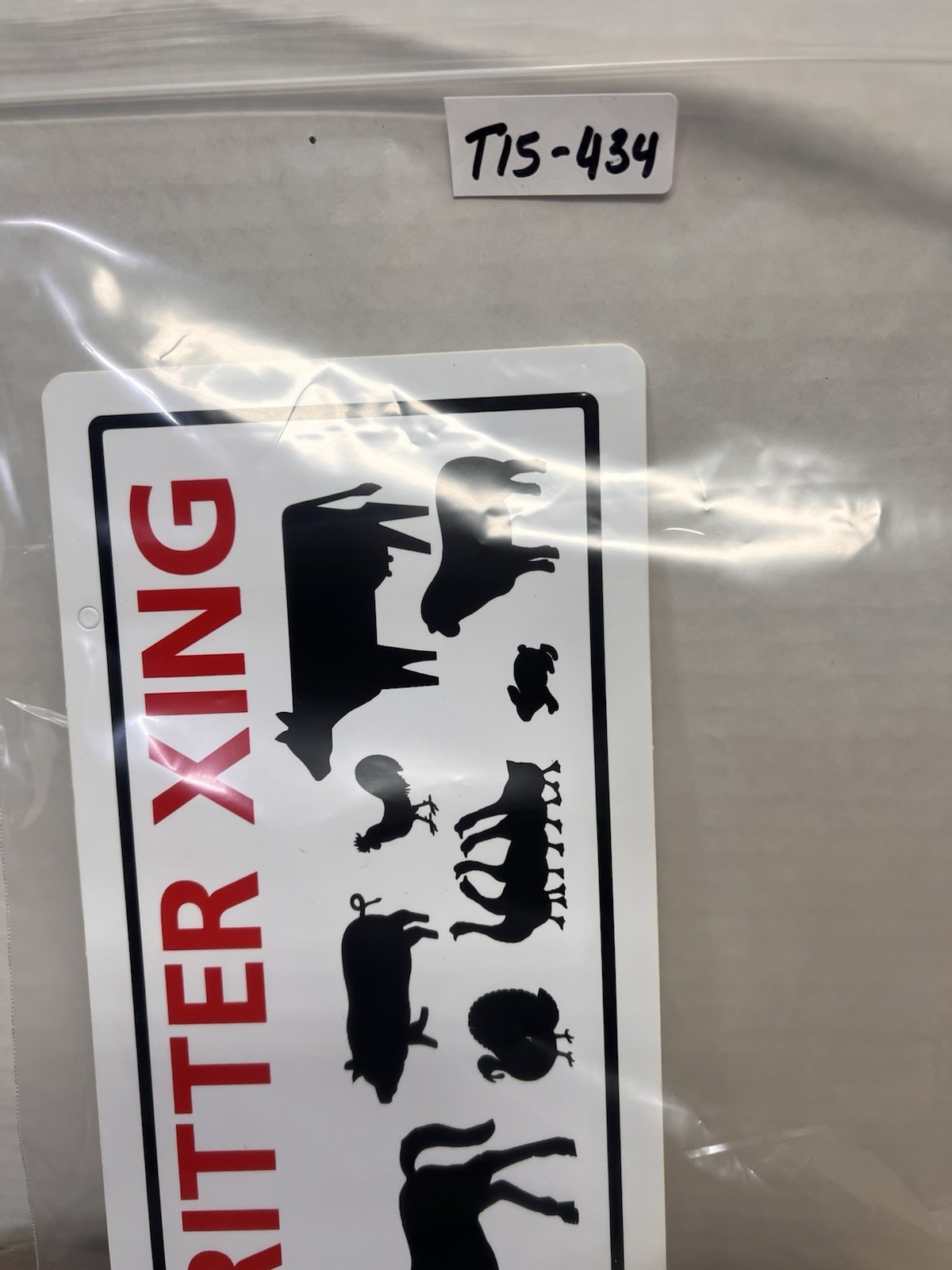 Hillman 848607 Red & Black White Plastic Critter Xing Sign – 5&Prime; X 10&Prime; Farm Anim
