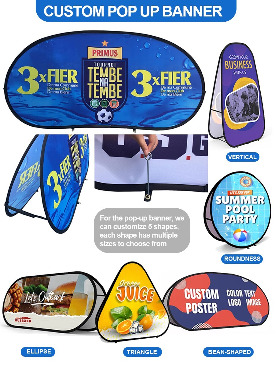 Bean Shaped Popup banner A-board Sign Banner Display-Provide Professional Design