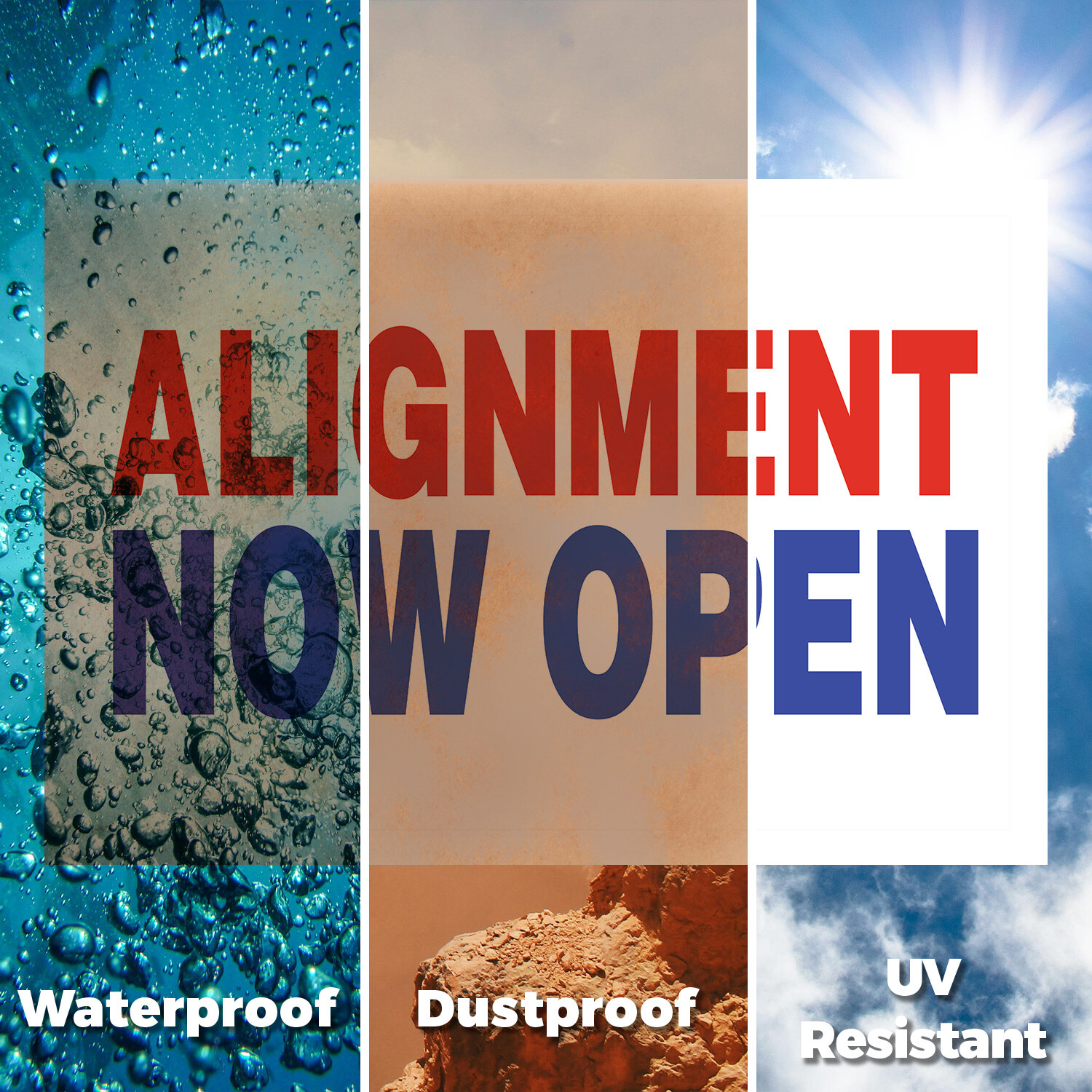 Alignment Now Open Yard Sign Auto Shops, Tire Maintenance, Open Hours