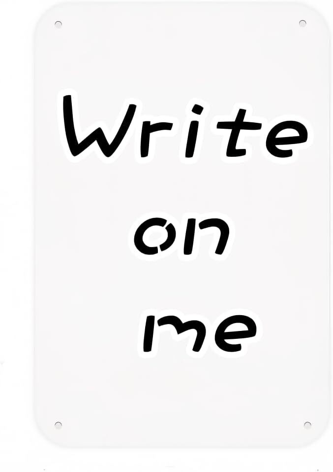 4-Pack White Blank Sign 10&Prime;x 7&Prime; Plastic