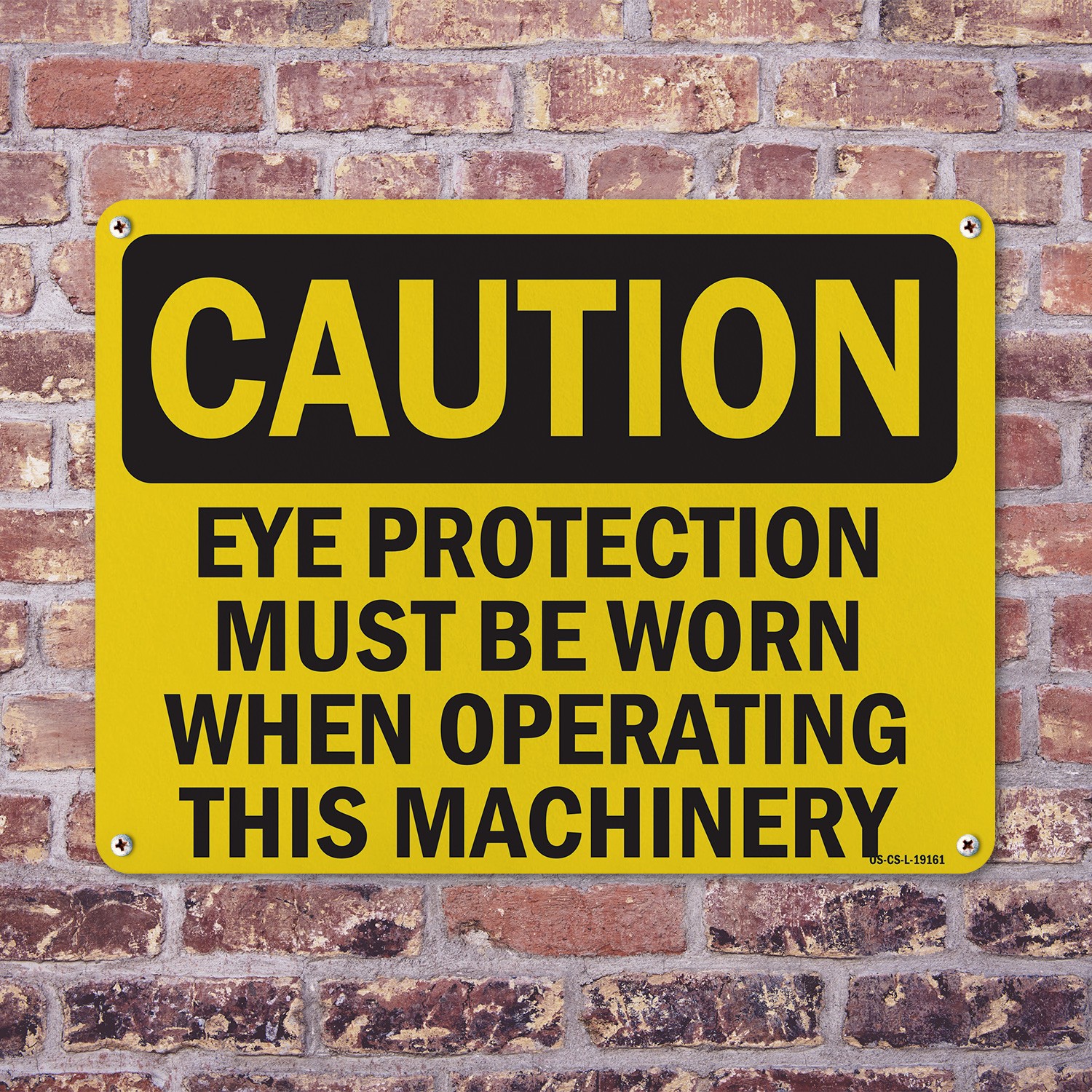 Eye Protection Must Be Worn When Operating This Machinery OSHA – 5 or 10 Pack