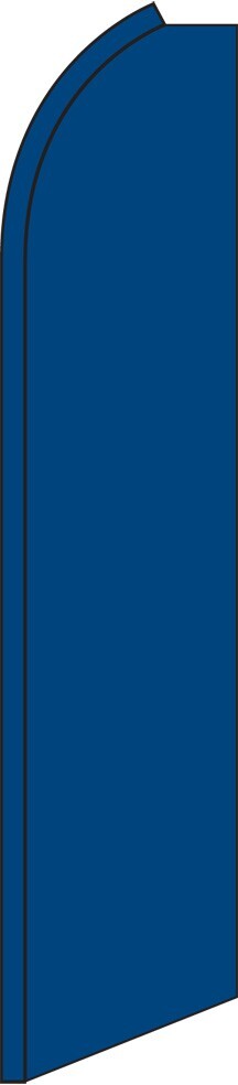 Solid Blue Swooper Flag Feather Super Bow Banner
