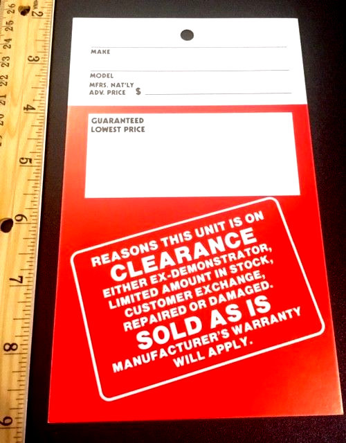 50PK! ⭐RARE⭐ ELECTRONICS FURNITURE APPLIANCE STORE PAWN SHOP BIG PRICE TAG SIGNS