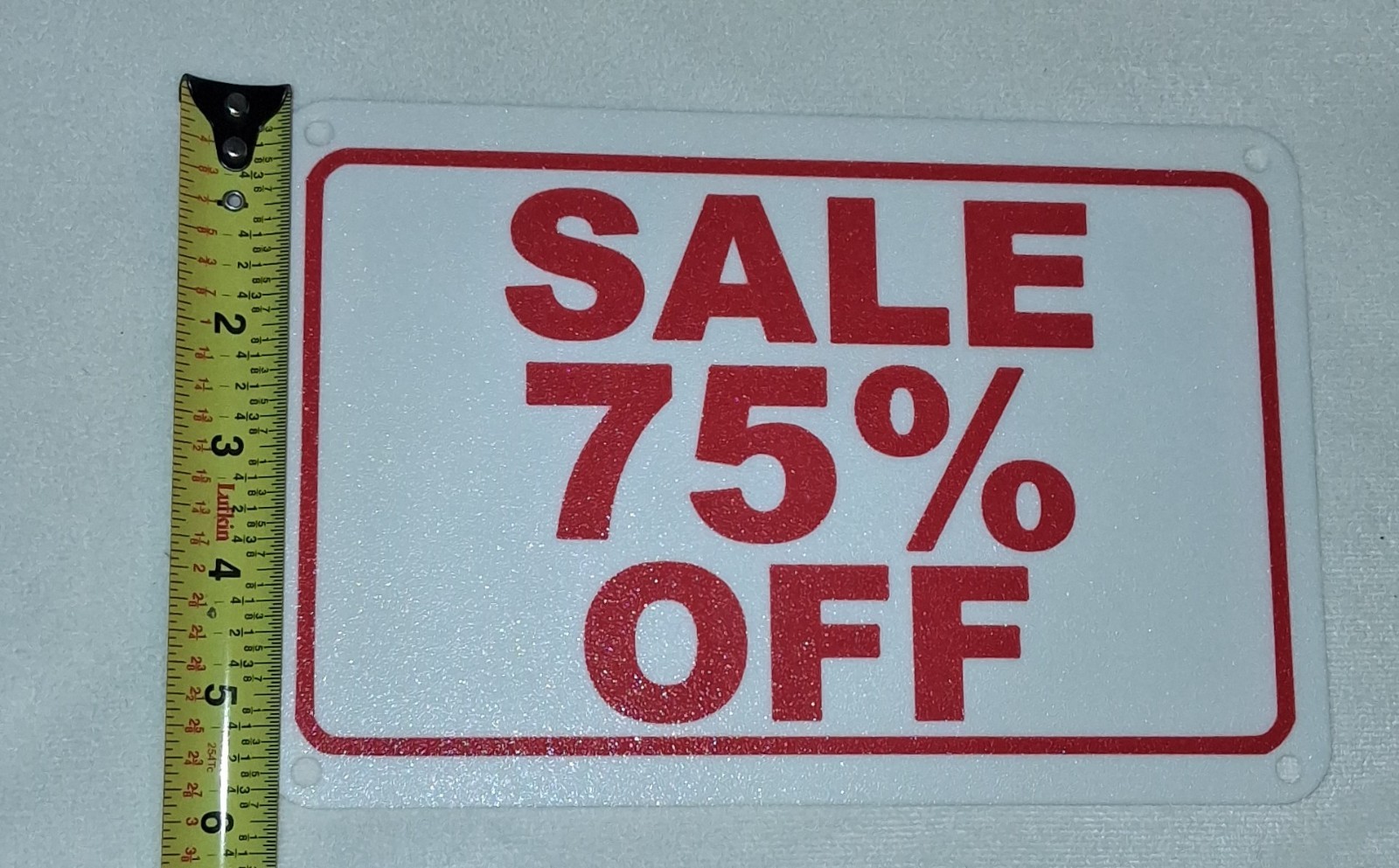 6&Prime; x 9&Prime; SALE 75% OFF Sign Plastic w/mounting holes for screws or « zip ties ».