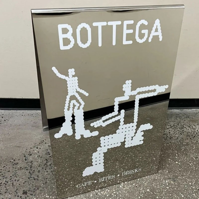 Custom A-Frame Sidewalk Sign Double-Sided Stainless Steel Outdoor Display
