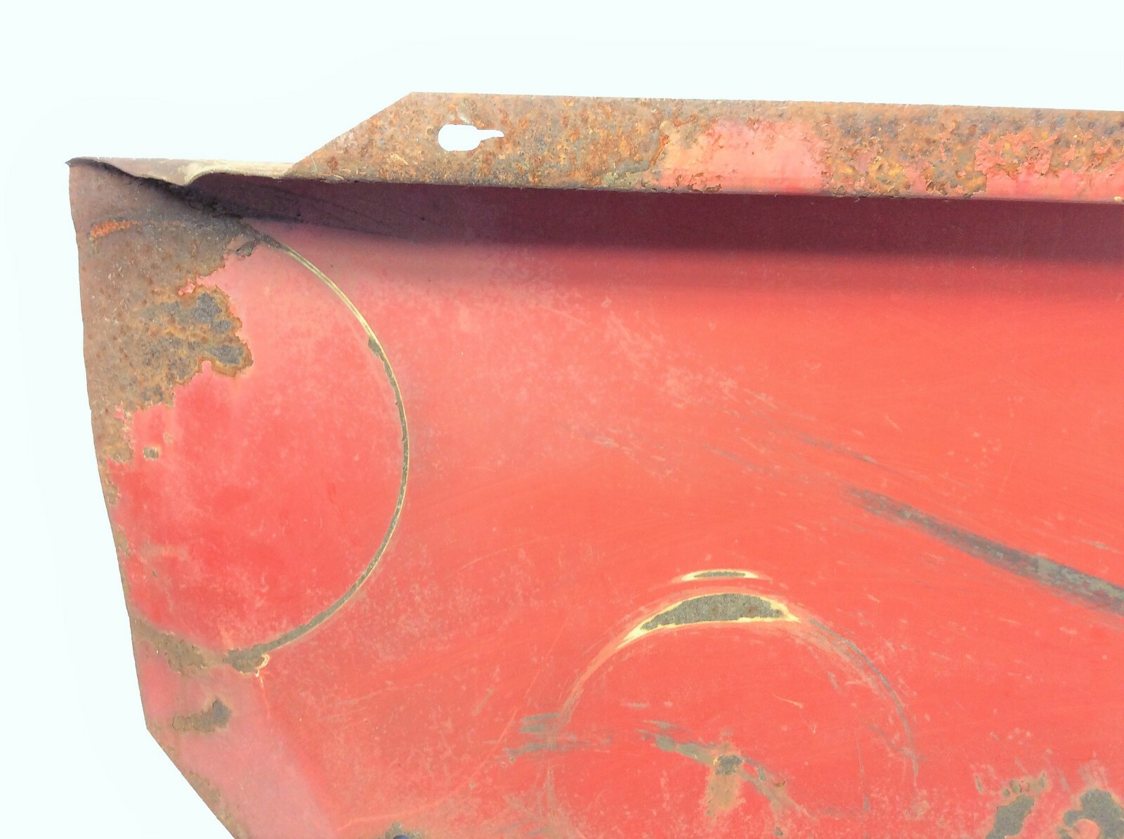 Vintage Metal Steel Painted Red Schwartz One Sided Business Sign Advertising