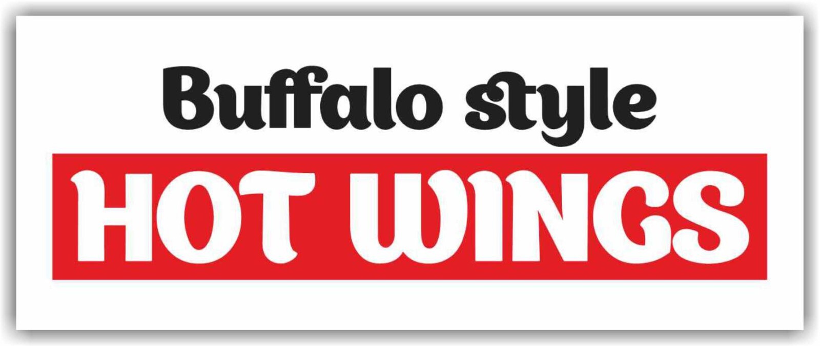 Buffalo style HOT WINGS Advertising Banner Vinyl Mesh Sign Restaurant chicken