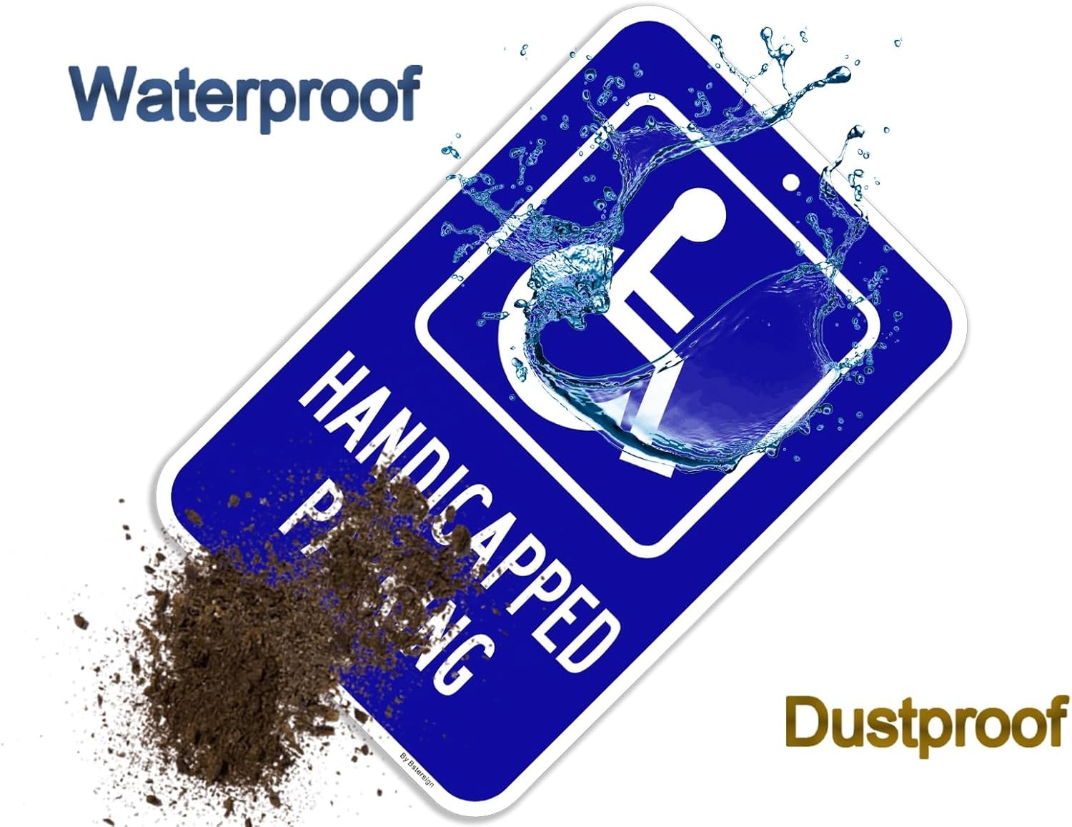 Handicap Parking Signs x 2 Pack, 12&Prime; x 18&Prime;, Reflective 12 x 18 x 0.63, blue