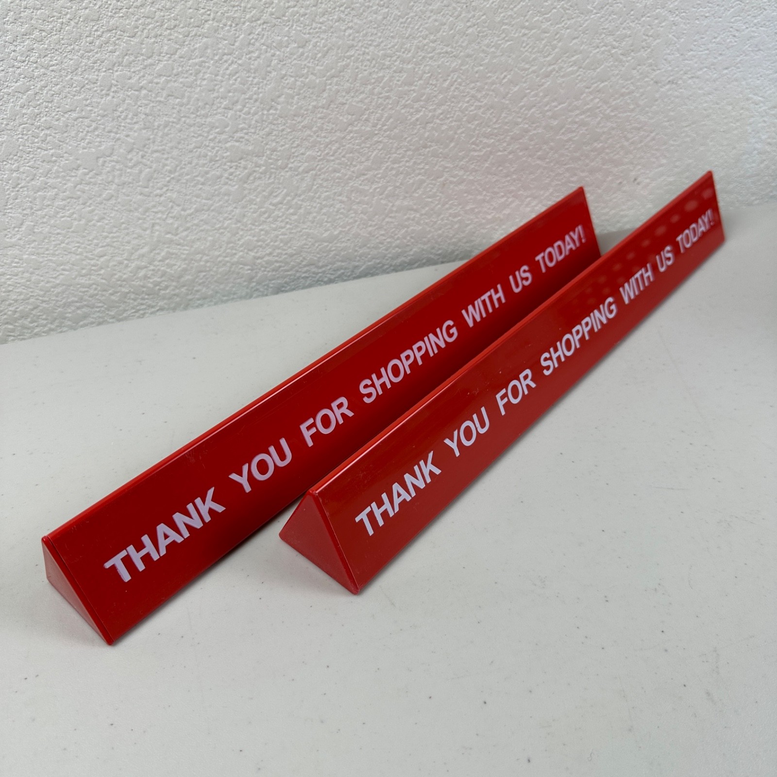 2 Pcs Checkout Lane Divider Sign Double Side Printed Thank You For Shopping With