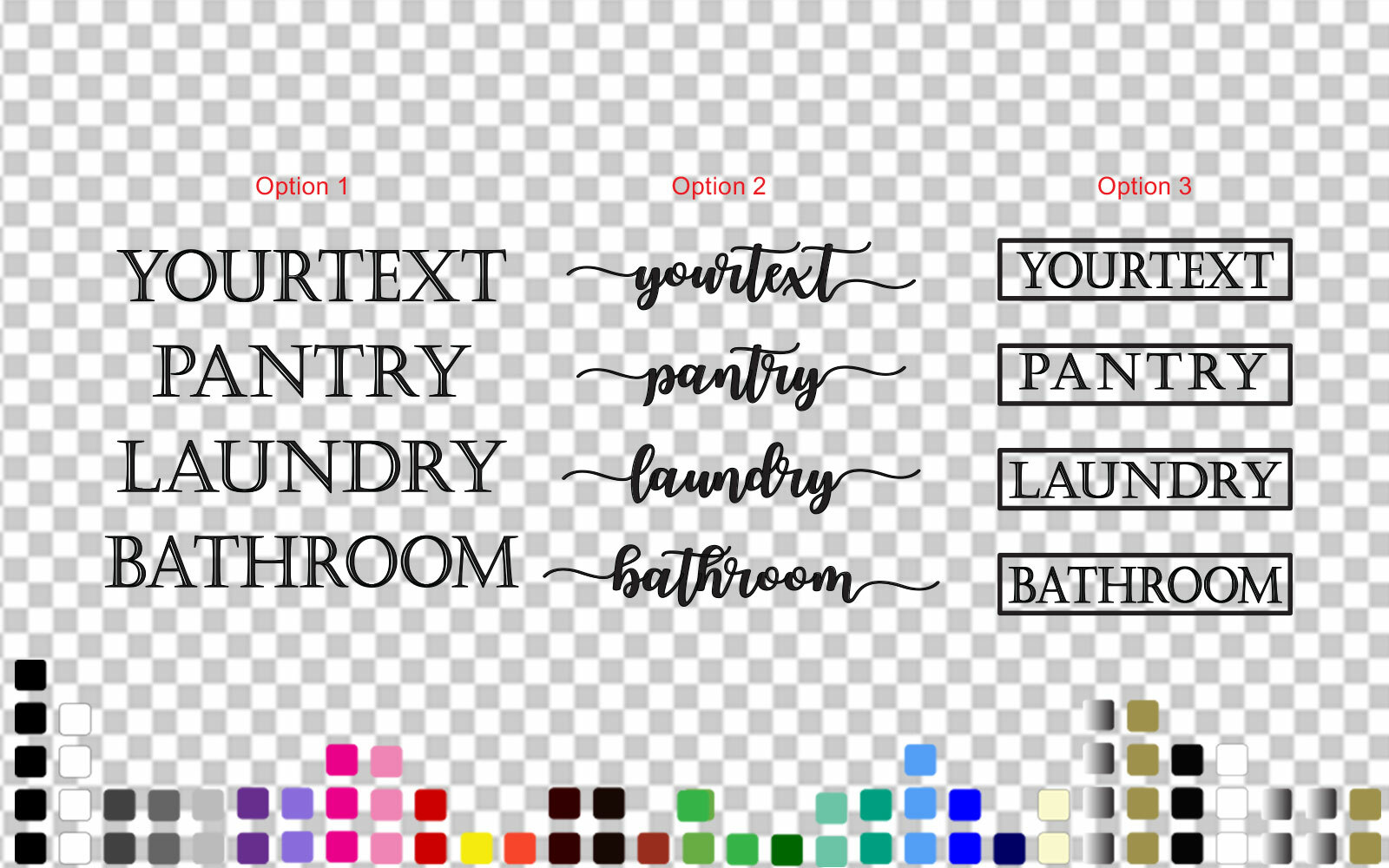 1x Custom Pantry Bathroom Roo Toilet Laundry Glass Door Decal Sign Sticker